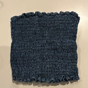 Forever 21 Blue Smocked Tube Top